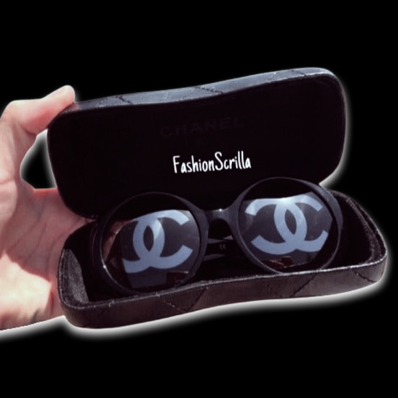 Chanel Vintage 1993 Runway Black CC Logo Lens Editorial Oversized Sunglasses - Picture 5 of 17